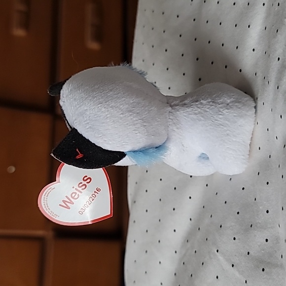 McDonalds Ty Teenie Beanie Boos Weiss Mini Plush - Picture 2 of 3